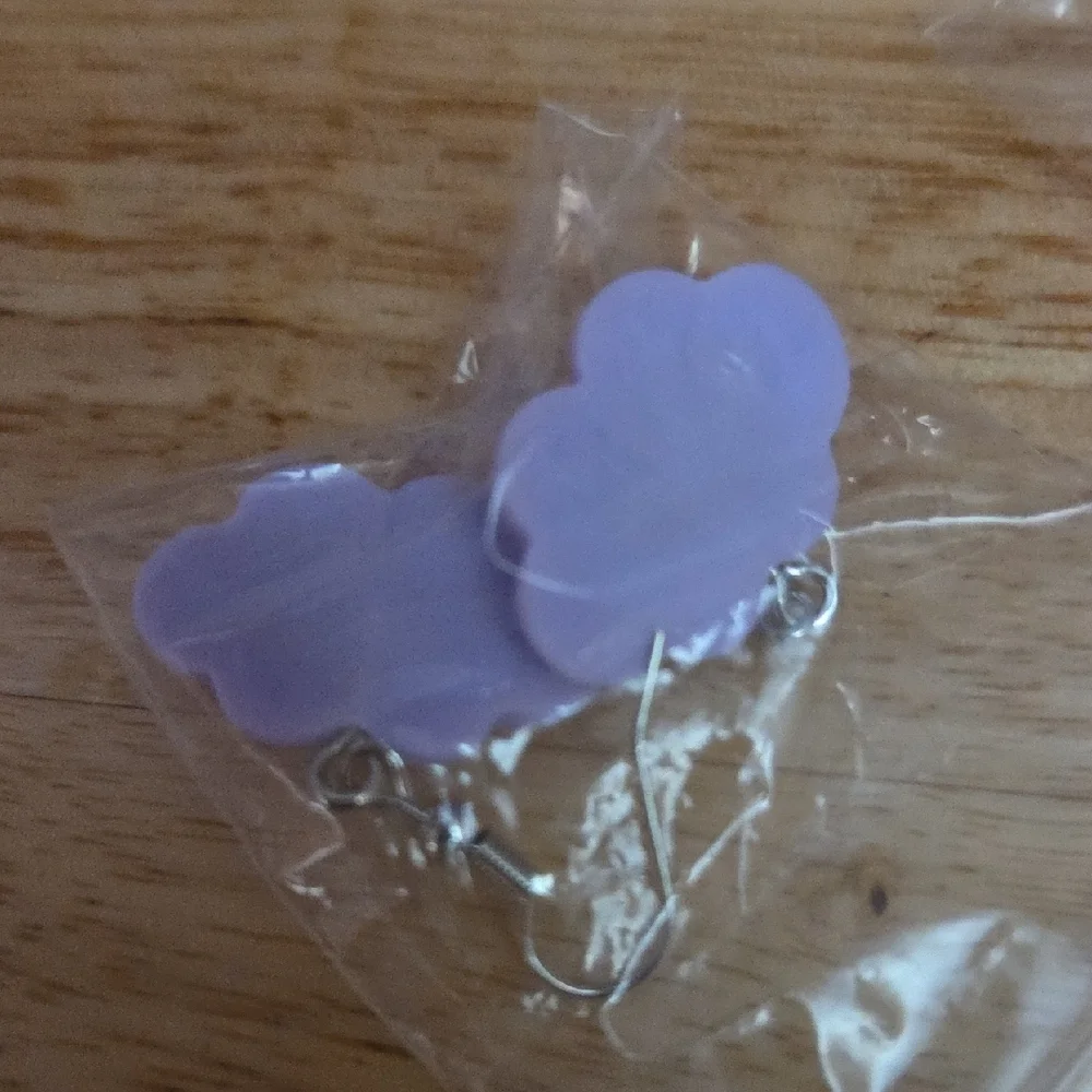 Earrings,Purple and Pink Flower Set